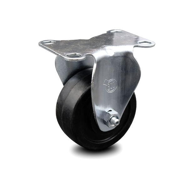 Service Caster 3.5 Inch Soft Rubber Wheel Rigid Top Plate Caster SCC-20R3514-SRS - main